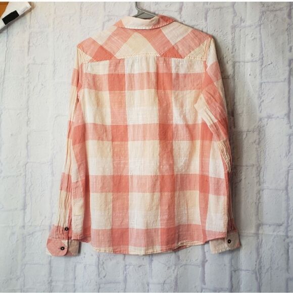 NATURAL REFLECTIONS Gingham Plaid Cotton Button-Down Shirt Large - Picture 7 of 7